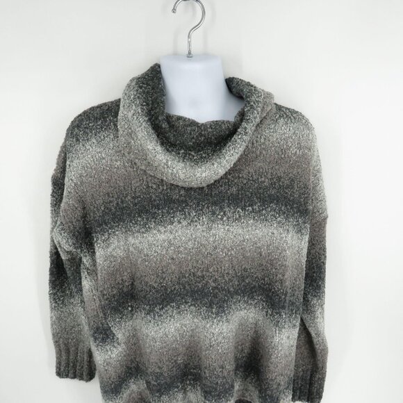 Style & Co Gray Striped Cowl Neck Sweater XL NWOT - Picture 3 of 4